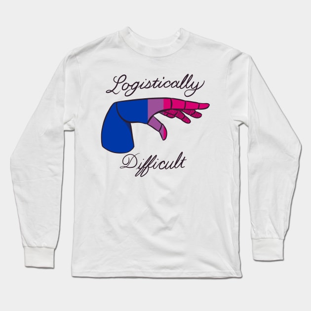 Logistically Difficult - Bisexual Long Sleeve T-Shirt by CosmicFlyer